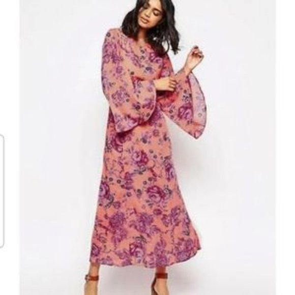 NWT Free People Melrose Floral Open Back Maxi - Picture 15 of 15